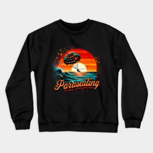 Parasailing Wings over Water Design Crewneck Sweatshirt